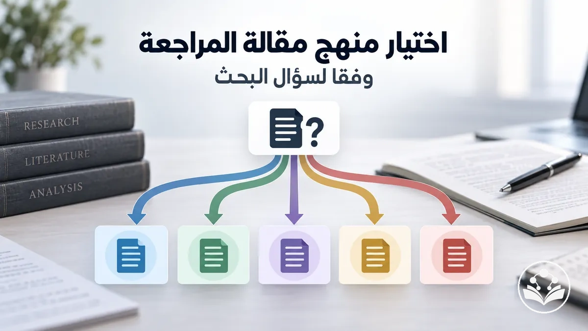 مناهج مختلفة لمقالات المراجعة ومدى ملاءمتها لأسئلة بحثية مختلفة