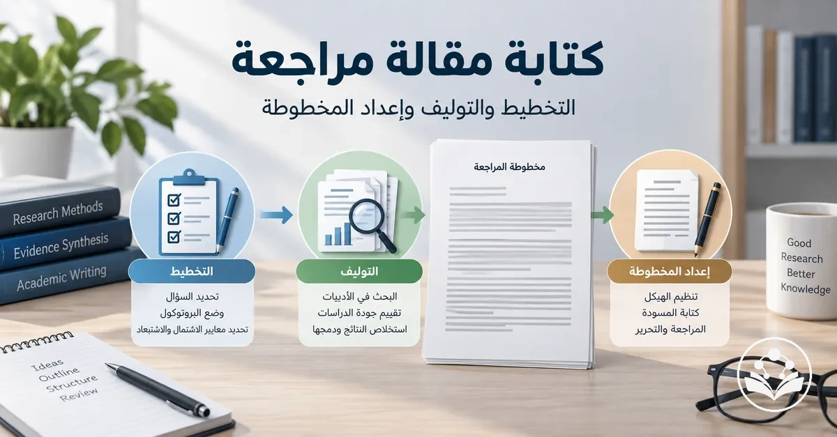 مراحل كتابة مقالة مراجعة من التخطيط وتوليف الأدلة إلى إعداد المخطوطة
