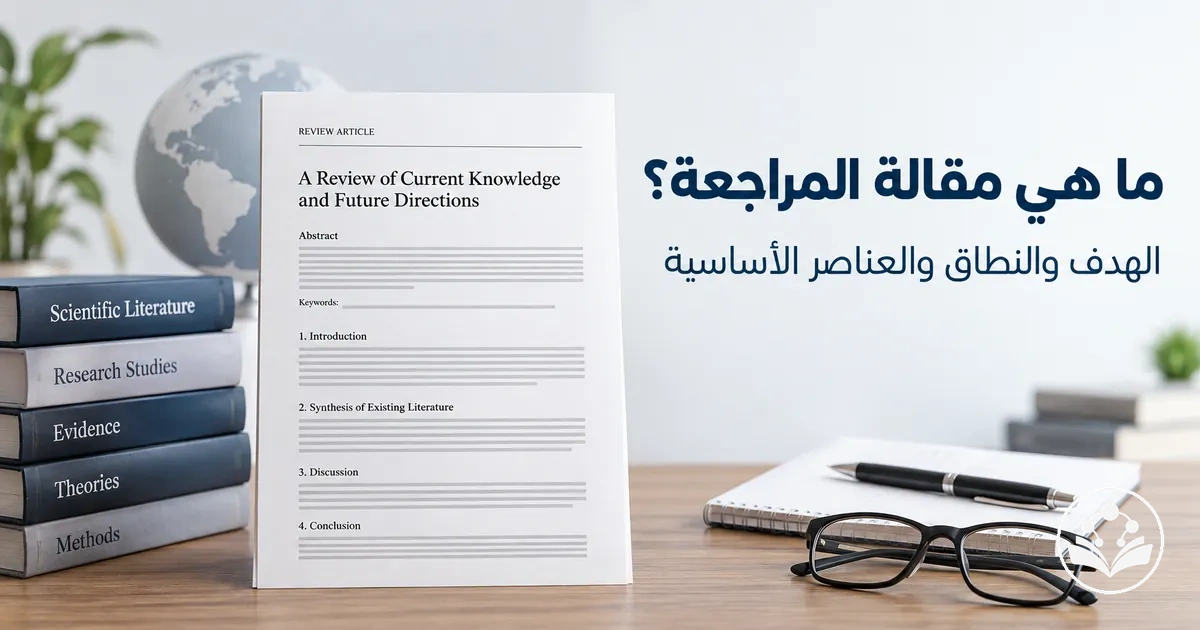 هدف مقالة المراجعة ونطاقها وعناصرها الأكاديمية الأساسية