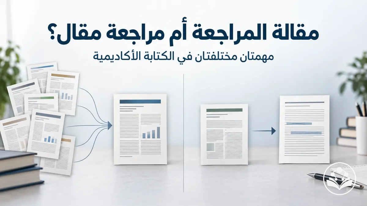 مقارنة بين كتابة مقالة مراجعة وكتابة مراجعة لمقال علمي