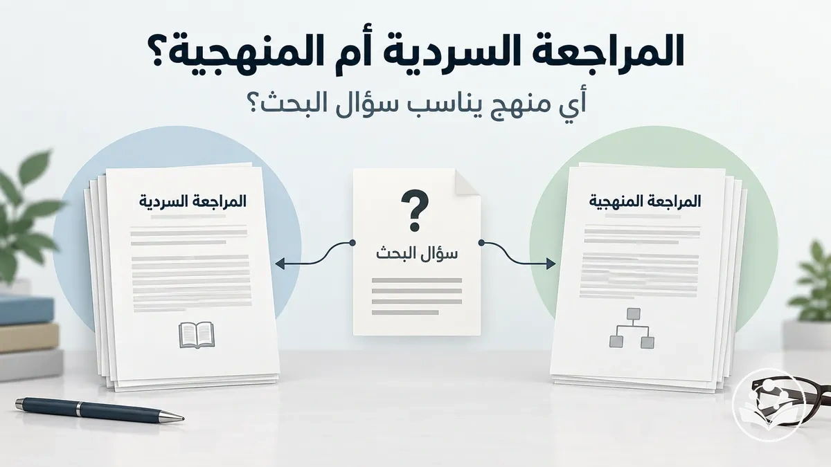مقارنة بين منهج المراجعة السردية ومنهج المراجعة المنهجية