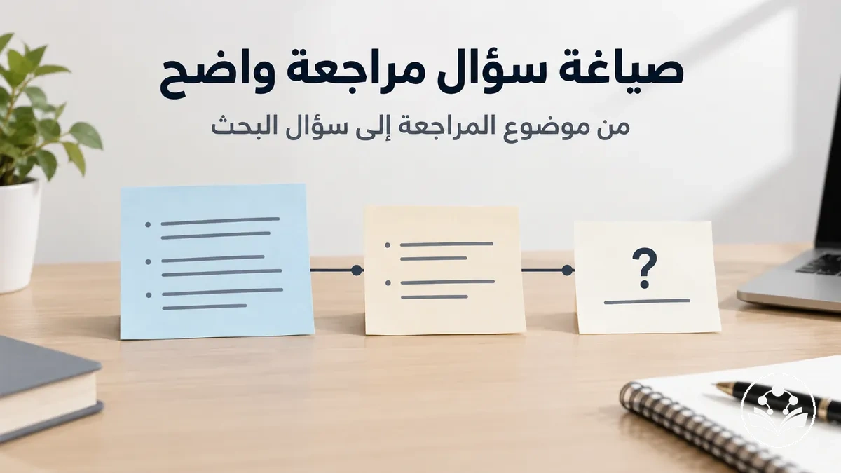 خطوات تحويل موضوع المراجعة إلى سؤال بحث واضح