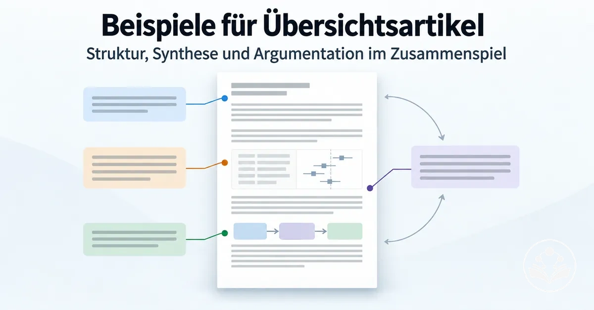 Kommentiertes Beispiel eines Übersichtsartikels mit Struktur, Synthese und Aufbau der Argumentation