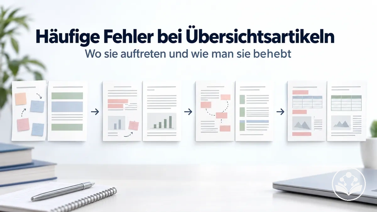 Häufige Probleme beim Schreiben von Übersichtsartikeln und die Phasen, in denen sie auftreten
