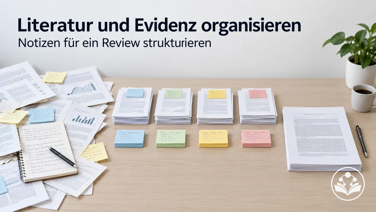 Geordnete Literaturnotizen und Evidenz für das Schreiben eines Übersichtsartikels