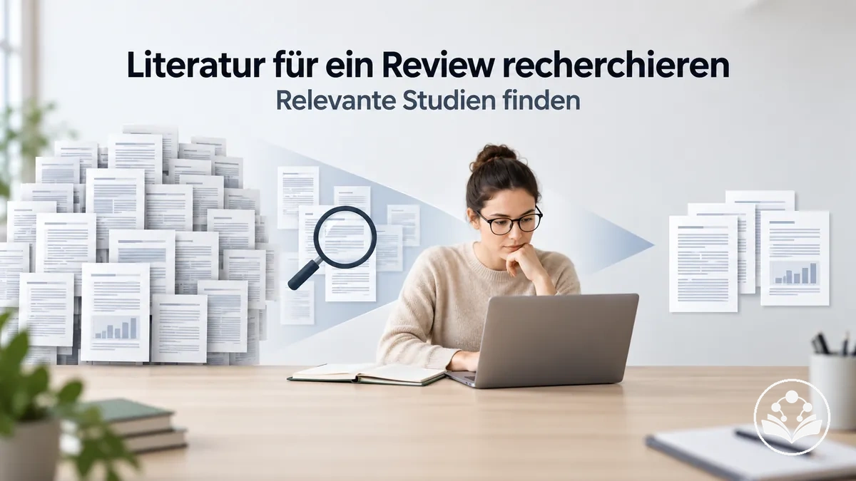 Literaturrecherche zum Finden relevanter Studien für einen Übersichtsartikel