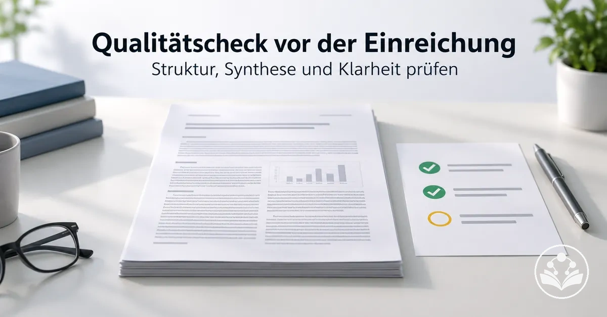 Qualitätscheckliste vor der Einreichung eines Übersichtsartikels für Struktur, Synthese und Verständlichkeit