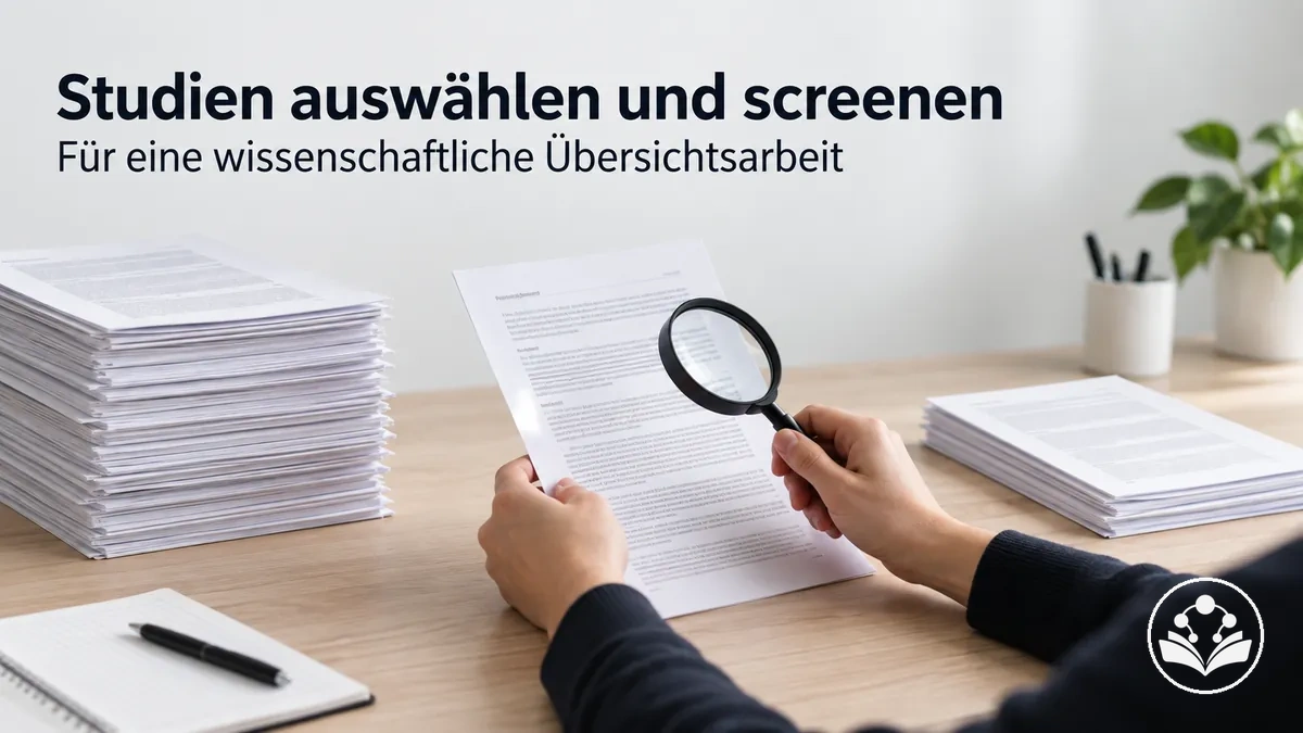Auswahl und Screening von Studien für eine wissenschaftliche Übersichtsarbeit