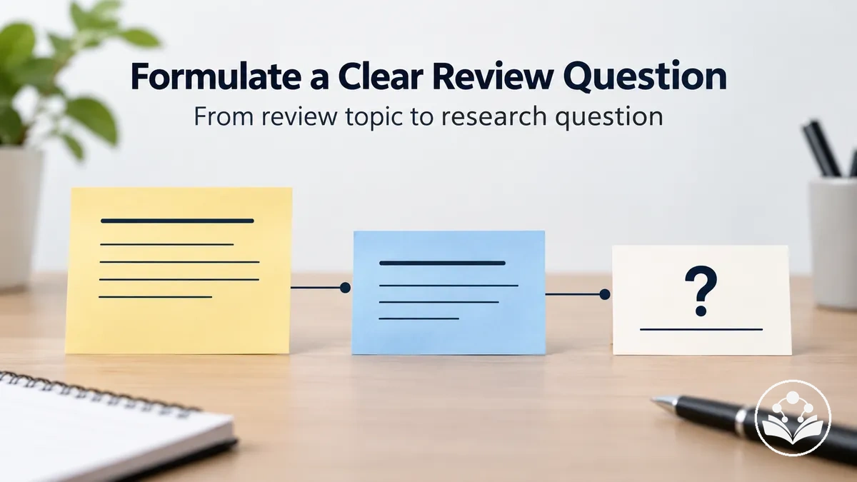 Steps for turning a review topic into a clear research question