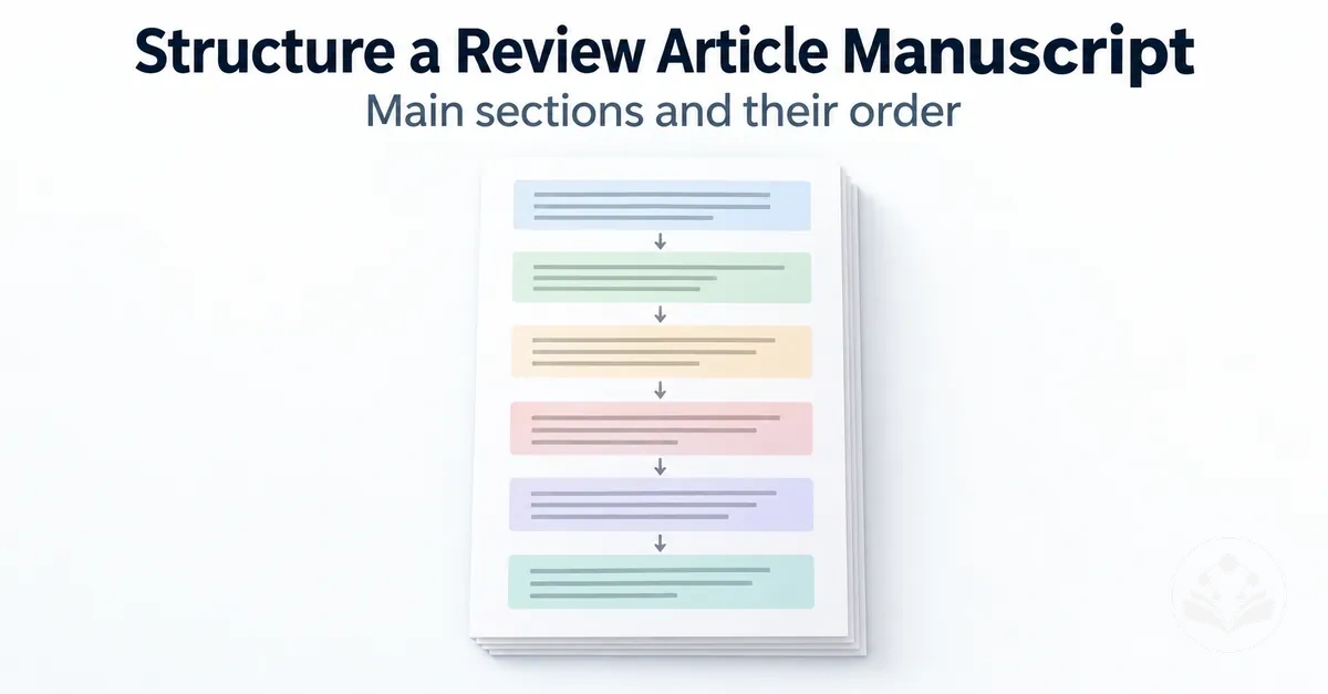 Review article manuscript structure showing the main sections and their order