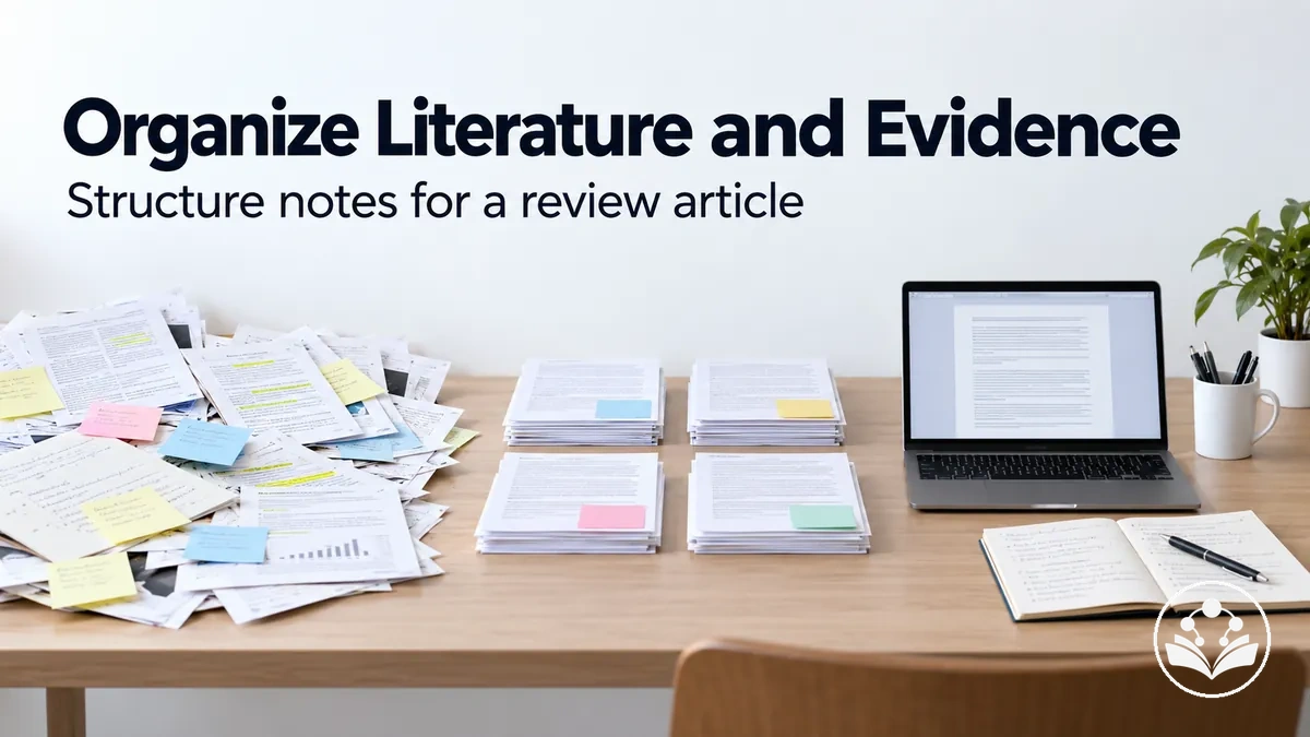 Organized literature notes and evidence structure for review article writing