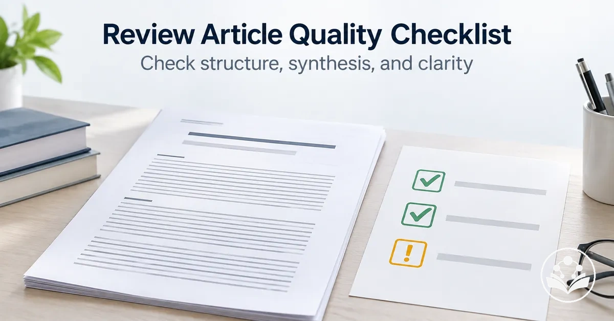 Pre-submission review article quality checklist for structure, synthesis, and clarity