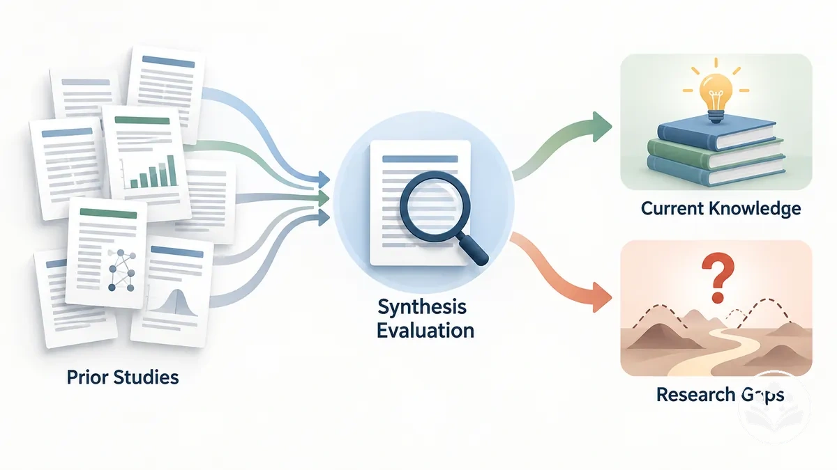Review article purpose showing evidence synthesis, current knowledge, and research gaps