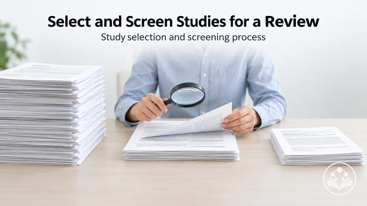 Study selection and screening process for an academic review