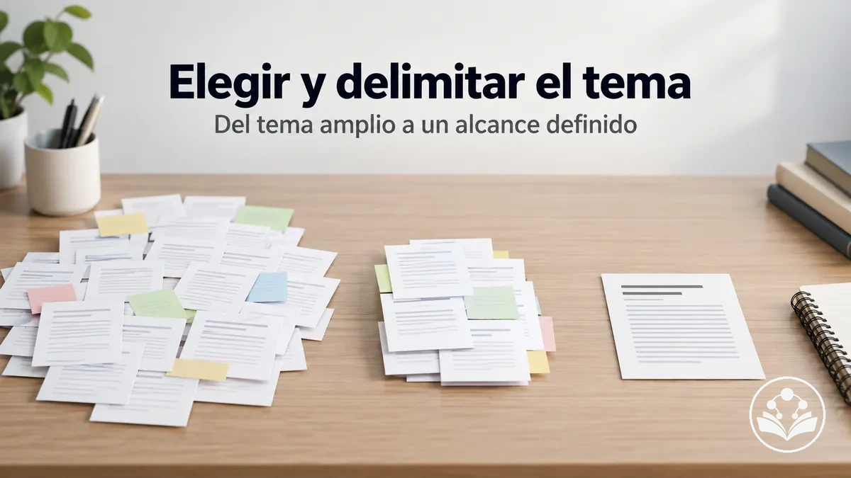 Proceso para elegir, acotar y definir el alcance del tema de un artículo de revisión