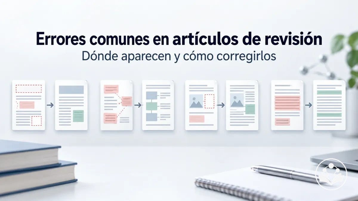 Problemas comunes en la redacción de artículos de revisión y las etapas en las que suelen aparecer