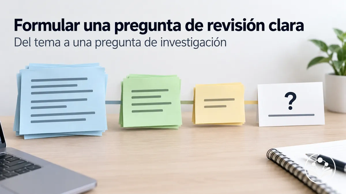 Pasos para convertir un tema de revisión en una pregunta de investigación clara