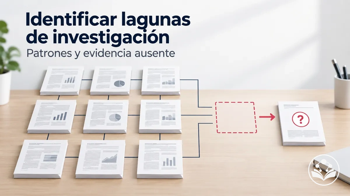 Identificación de lagunas de investigación a partir de patrones y evidencia ausente en la bibliografía revisada