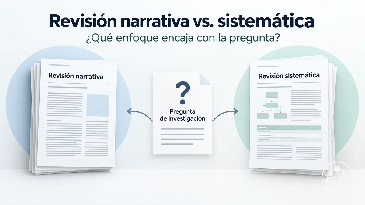 Comparación entre los enfoques de revisión narrativa y revisión sistemática
