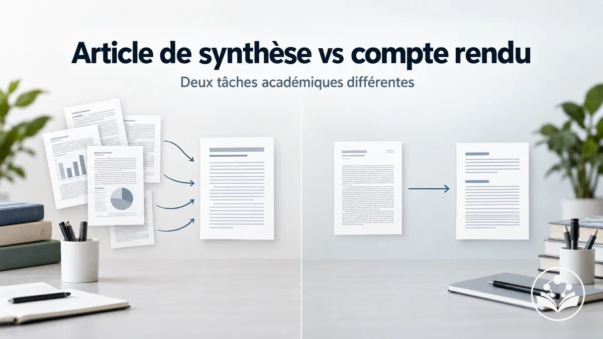 Comparaison entre la rédaction d’un article de synthèse et celle d’un compte rendu d’article