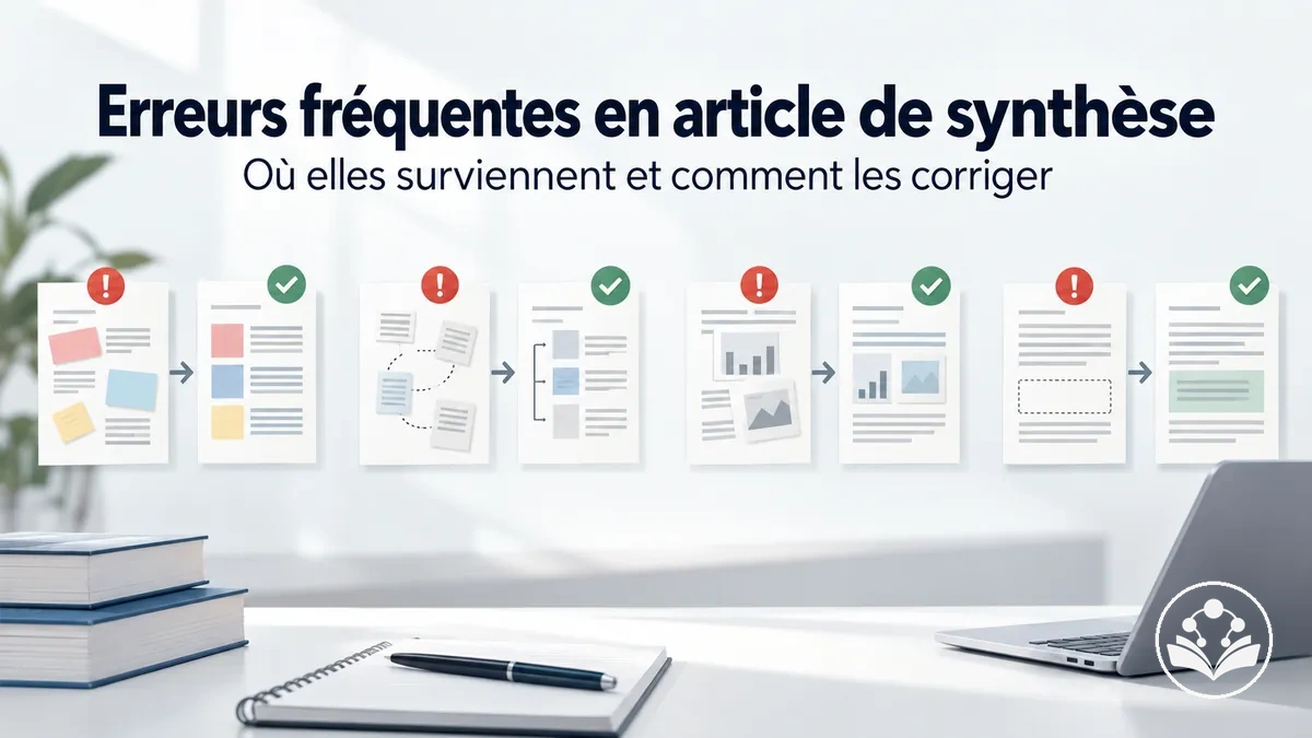 Problèmes fréquents dans la rédaction d’un article de synthèse et étapes où ils surviennent