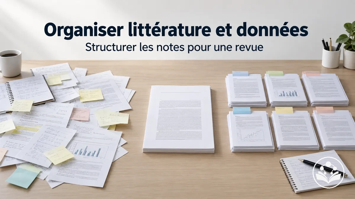 Organisation des notes de lecture et des données probantes pour rédiger un article de synthèse
