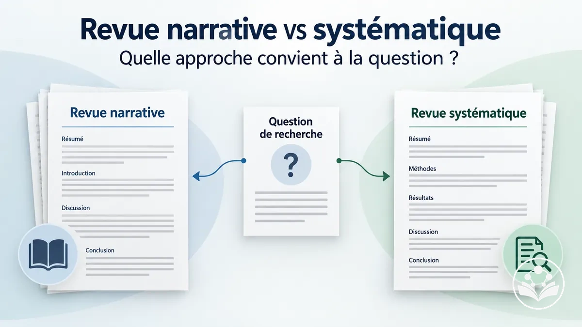 Comparaison des approches de revue narrative et de revue systématique
