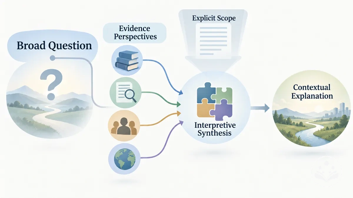 Revue narrative intégrant de multiples perspectives de données probantes dans une explication contextuelle transparente