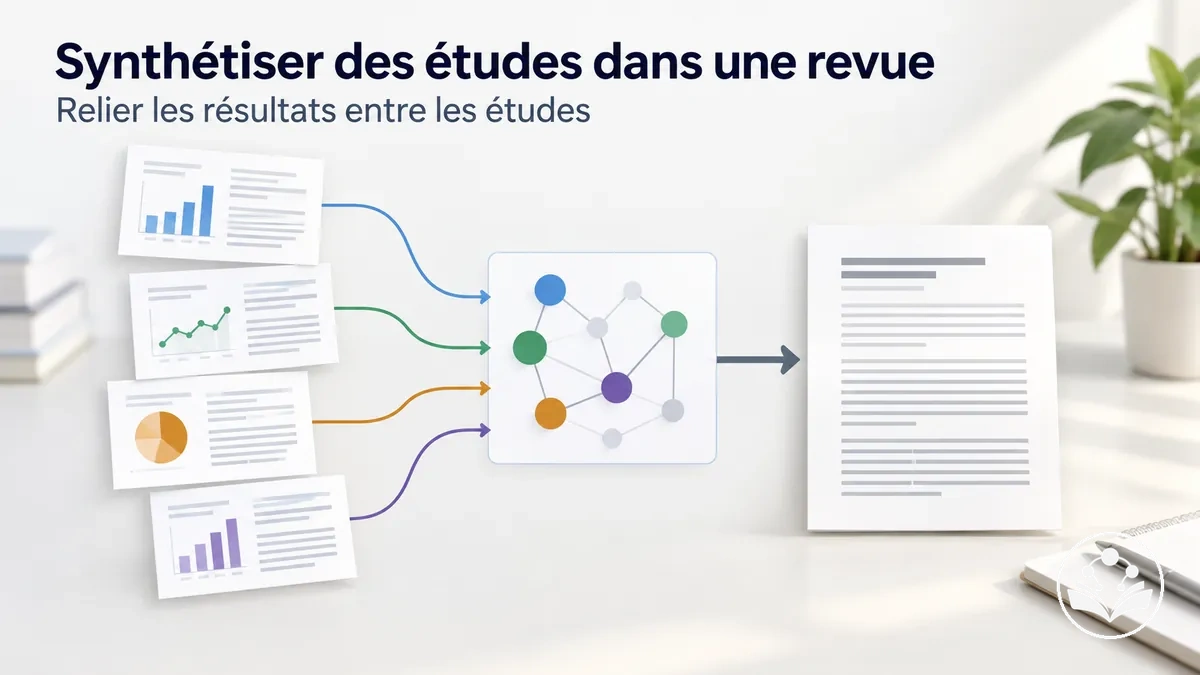Processus de synthèse des données probantes reliant les résultats de différentes études dans un article de synthèse