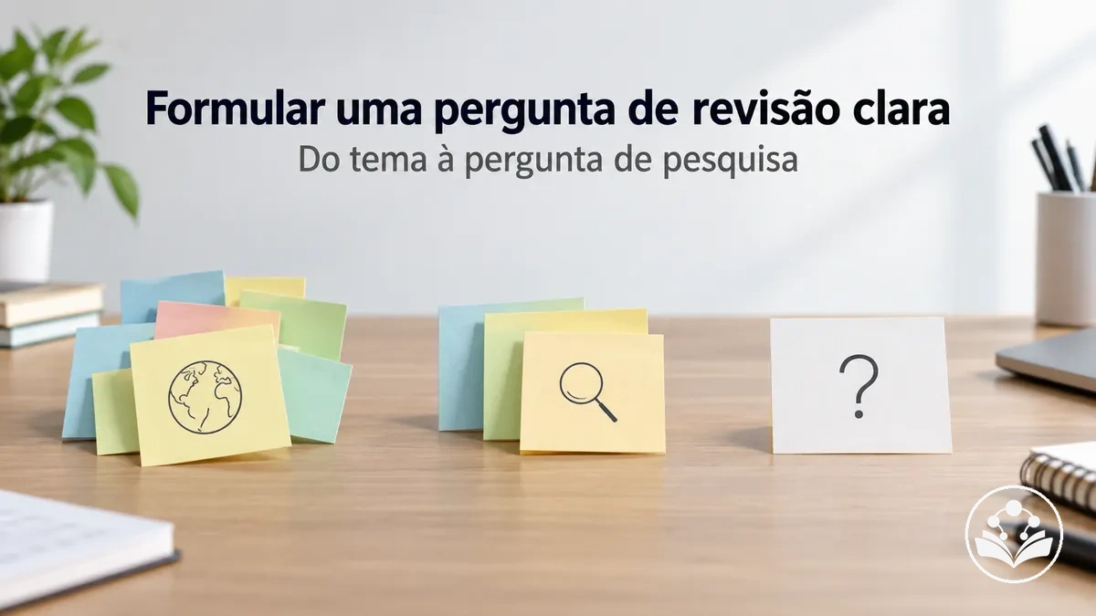 Etapas para transformar um tema de revisão em uma pergunta de pesquisa clara