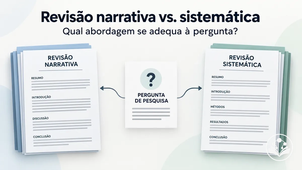 Comparação entre as abordagens de revisão narrativa e revisão sistemática