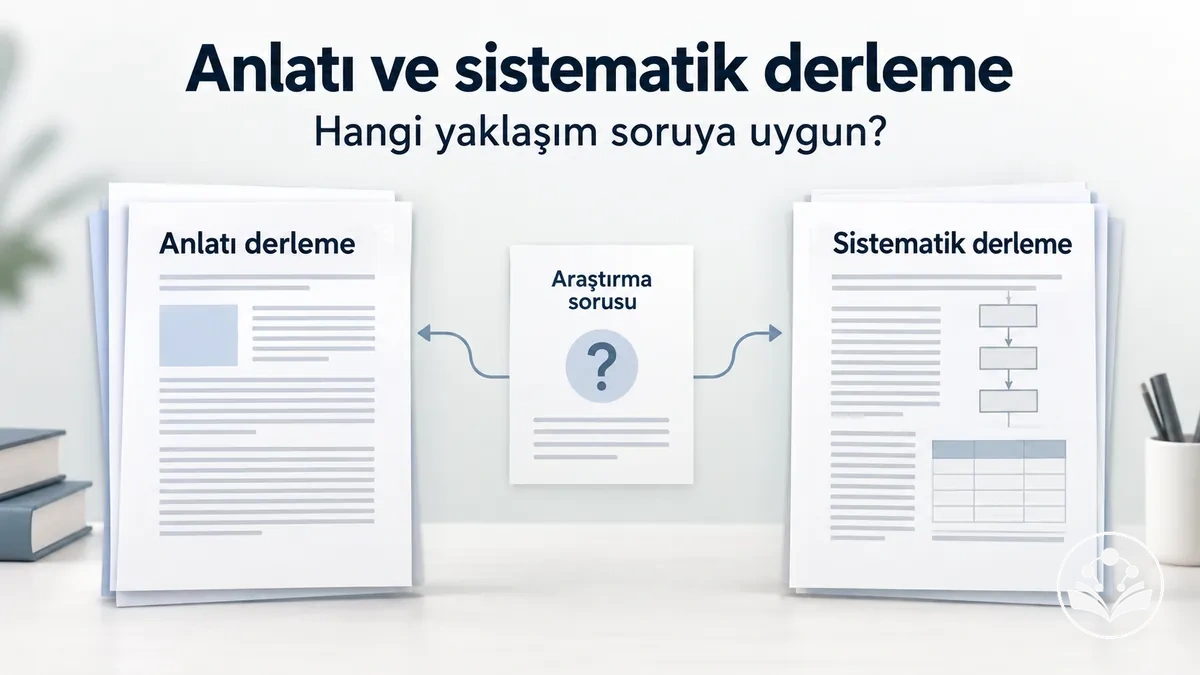 Anlatı derlemesi ile sistematik derleme yaklaşımlarının karşılaştırması