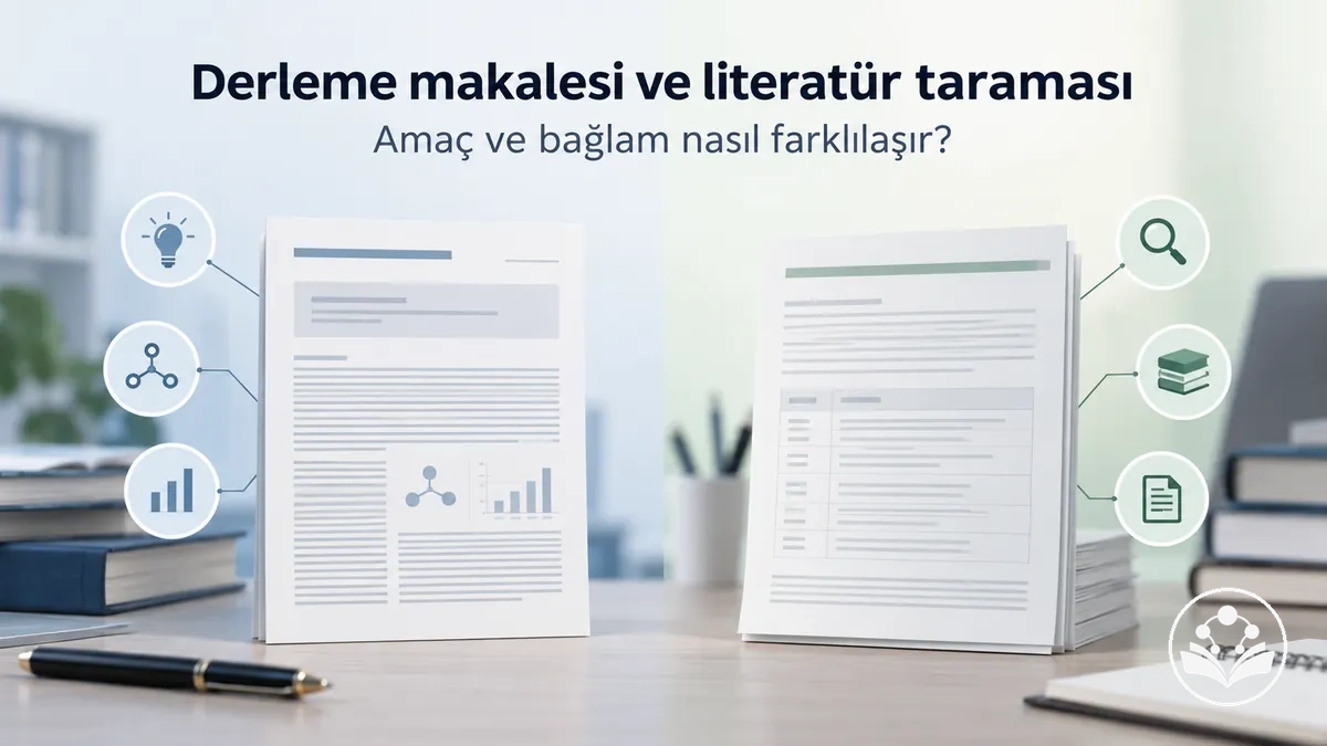 Derleme makalesi ile literatür taramasının amaç ve kullanım bağlamlarının karşılaştırması