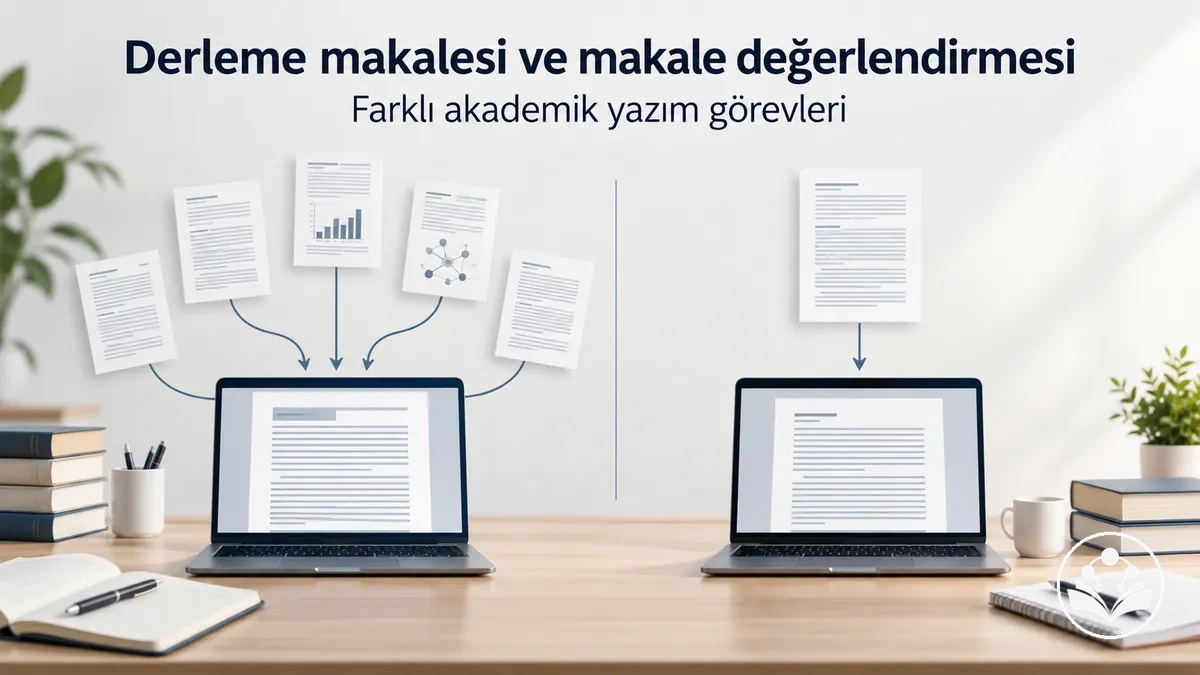 Derleme makalesi yazımı ile makale değerlendirmesi yazım görevlerinin karşılaştırması