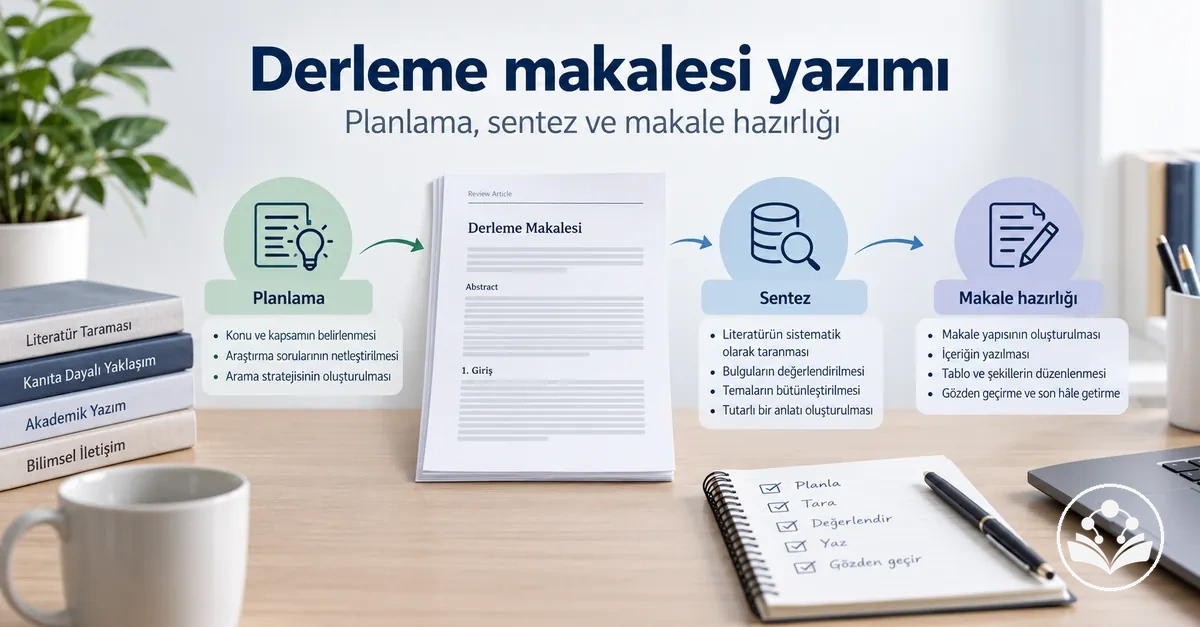 Planlamadan senteze ve makale hazırlığına uzanan derleme makalesi yazım süreci
