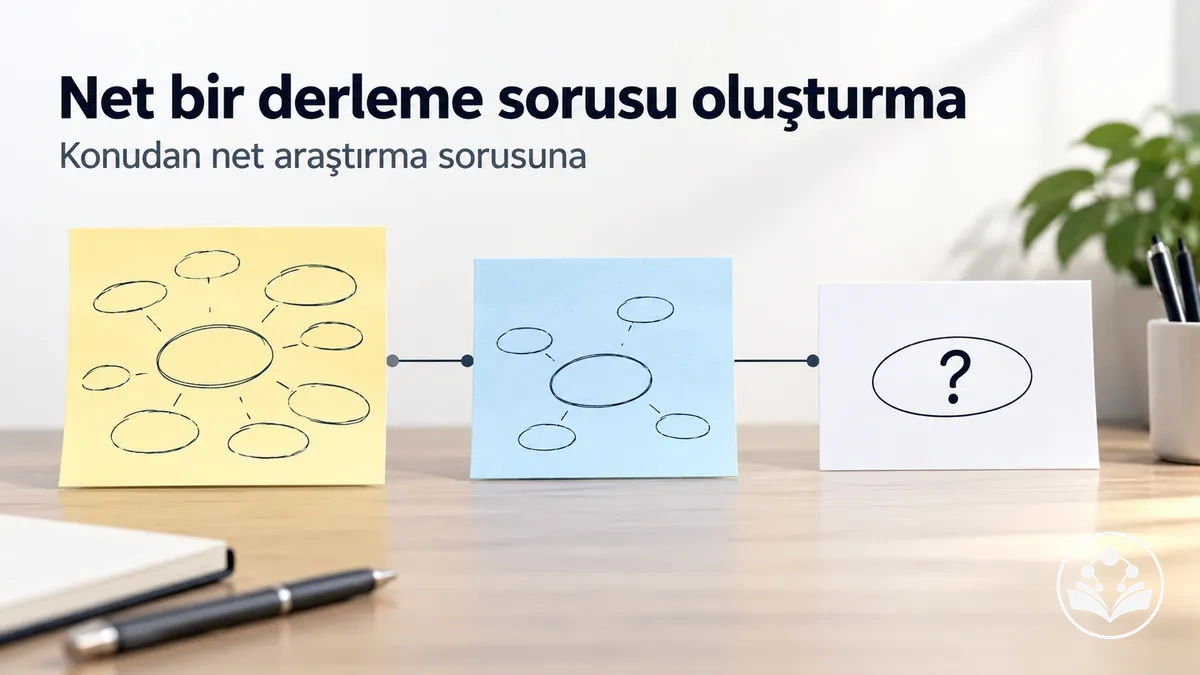 Bir derleme konusunu net bir araştırma sorusuna dönüştürme adımları