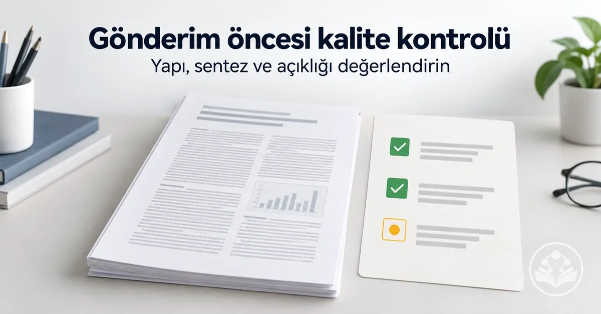 Yapı, sentez ve açıklığı değerlendiren gönderim öncesi derleme makalesi kalite kontrol listesi