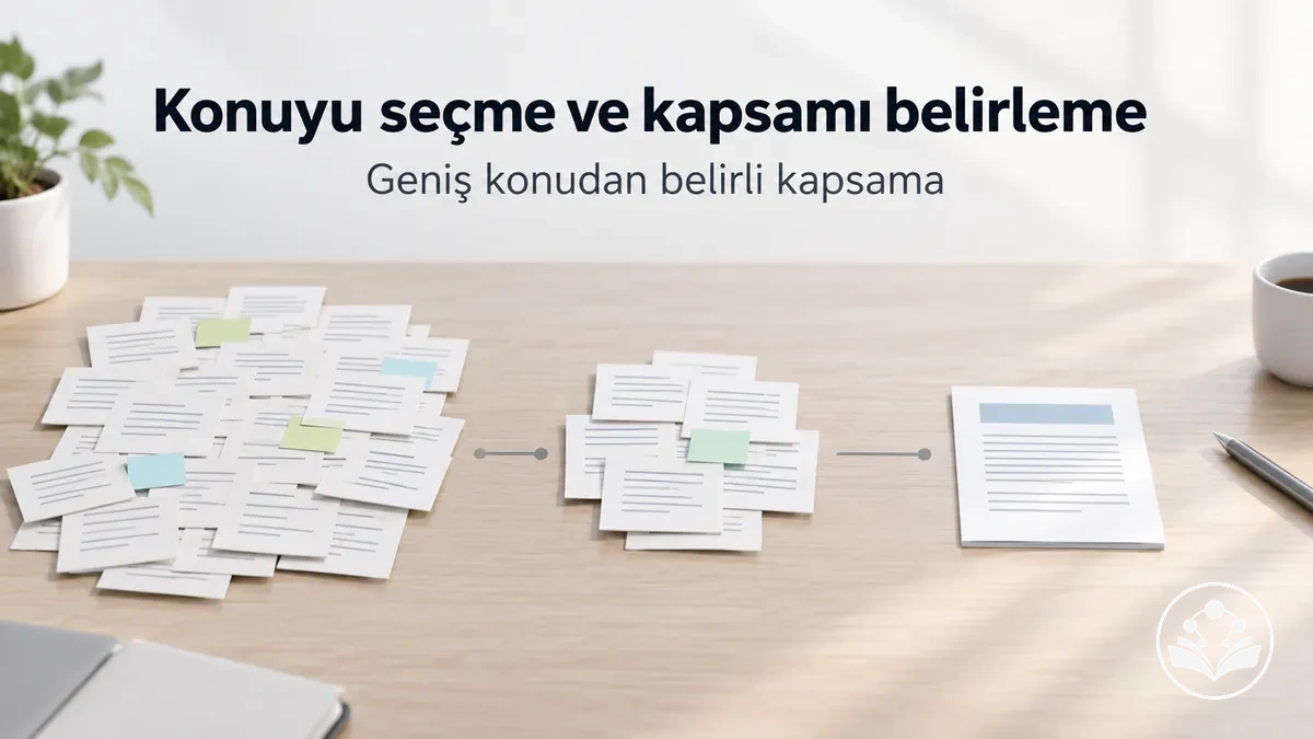Derleme makalesi konusunu seçme, daraltma ve kapsamını belirleme süreci