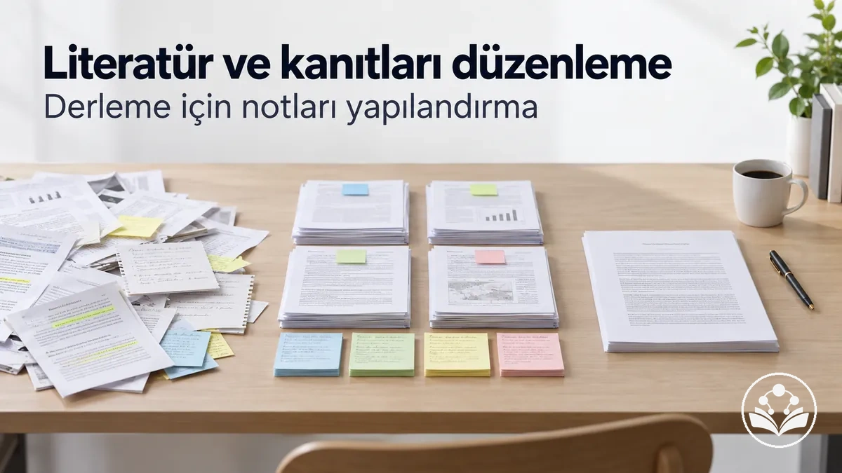 Derleme makalesi yazımı için literatür notlarının ve kanıtların düzenlenmesi