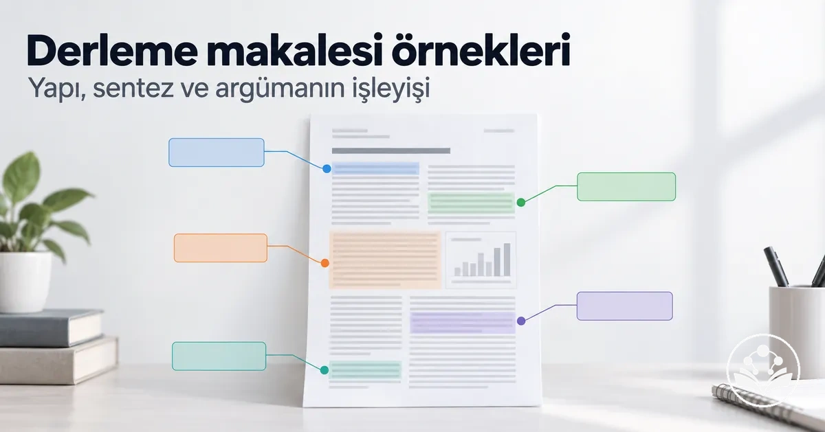 Yapı, sentez ve argüman oluşturmayı gösteren açıklamalı derleme makalesi örneği