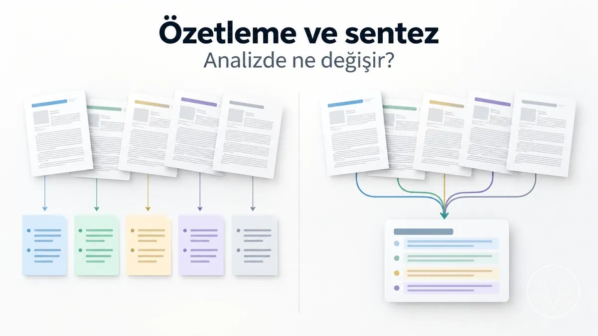 Derleme makalesinde kaynak özetleme ile kanıt sentezinin karşılaştırması
