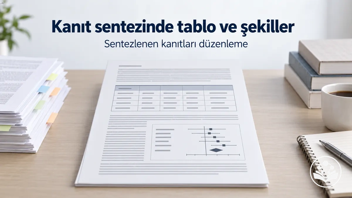 Derleme makalesinde sentezlenen kanıtları düzenleyen tablo ve şekiller