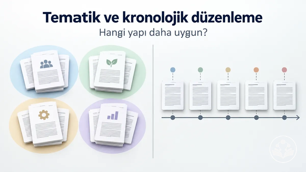 Derleme literatürünü tematik ve kronolojik biçimde düzenleme yöntemlerinin karşılaştırması
